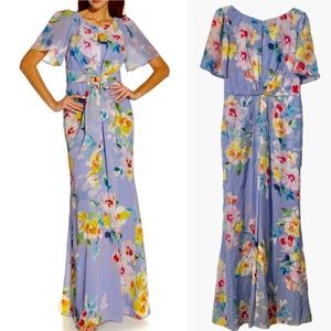 AdriannaPapellFloral PrintChiffon Gown dress size 14